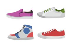 Shoes. Types of footwear. Mens or womens clothes for sport a Product Image 1