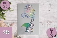 3D Mermaid| Paper cutting | mermaid SVG Product Image 2