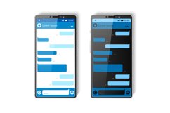 Realistic phone screen chat. Text messages communication app Product Image 1