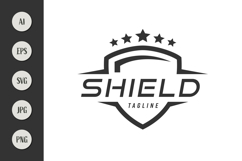 Shield Logo Design with Stars and Tagline Product Image 2