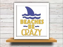 Beach svg SVG DXF JPEG Silhouette Cameo Cricut vacation svg iron on Beaches be crazy beach svg Product Image 2