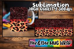 Luxe Glitter &amp; Leopard Elegance Mug Wraps 15oz 11oz Product Image 1