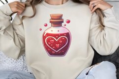 Cute Watercolor Valentines Day Clipart PNG Product Image 1