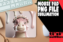 Unique Mouse Pad Design Ideas PNG, Cute Dino Product Image 1