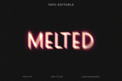 Melted Liquid Neon Text Effect Template Product Image 1
