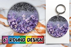 Shimmering Petal Delight Sublimation : Keychain, Coaster Product Image 1