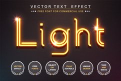 Glowing wire - editable text effect, font style Product Image 1