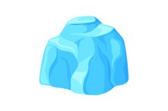 Cold piece. Symbol of chill, cooling ice crystals, cartoon f Product Image 1