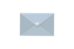 Envelope with heart. Inside is romantic letter for loved, ve Product Image 1