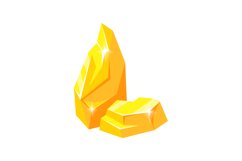 Gold stone mines. Mine nuggets for game minings, cartoon vec Product Image 1