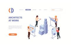 Architects landing. Engineers and designers working 3d real Product Image 1