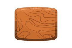 Wooden plate. Nature panel for restaurant menu, vector illus Product Image 1
