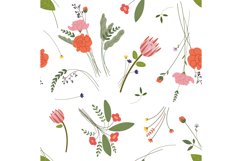 Wild flower seamless pattern. Flowers print, floral branches Product Image 1