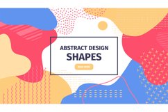 Abstract liquid banner background with organic fluid shapes. Product Image 1