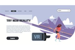 Vr landing page. Future technology for digital immersive con Product Image 1