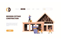 Construction processes landing. Modern exterior construction Product Image 1