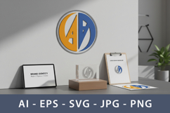 Abstract AA Letter Logo Design in Circle Product Image 2