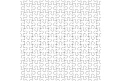 Puzzle seamless pattern. Outlines joined blank segments. Com Product Image 1