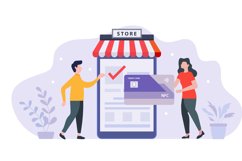 Online shopping vector illustration Product Image 1