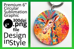 Spring-Themed Giraffe Round Design Product Image 1