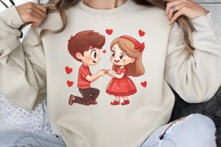 Cute Watercolor Valentines Day Clipart PNG Product Image 1
