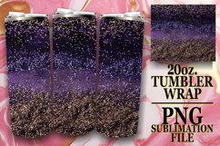 Glitzy Flower Leopard Tumbler Design: Sublimation - 20oz Product Image 1