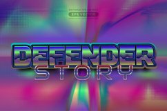 Defender story editable text style effect in retro style Product Image 1