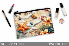 Sea Makeup Bag Design. Tropical Makeup Bag Sublimation Product Image 1