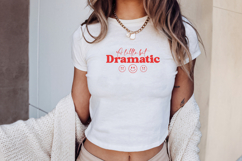 Y2K Sassy Girl Baby Tee Quote - Bratcore | Dramatic Product Image 4