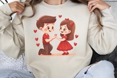 Cute Watercolor Valentines Day Clipart PNG Product Image 1