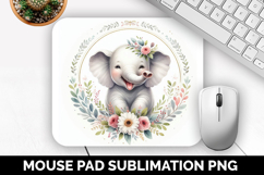 Elephant, Cute Animal Mouse Pad PNG, Animal Lover Gift Product Image 1