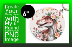 Unique Round Design for Coasters , Cute Dino Product Image 1