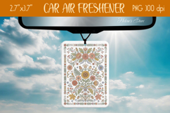 Fall Floral Pattern Air Freshener Car sublimating design png Product Image 1
