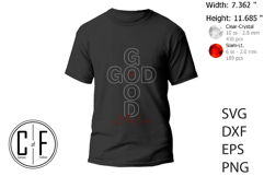 God Is Good All the Time Rhinestone Template Product Image 2
