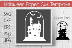 Halloween Paper Cut Template Design SVG Product Image 1