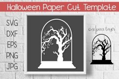 Halloween Paper Cut Template Design SVG Product Image 1