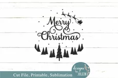 Round Christmas Santa SVG, Sublimation, Printable, Cricut Product Image 2