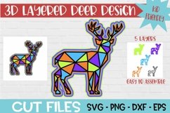 Mandala Deer 3d Layered SVG Design Product Image 1