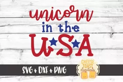 Unicorn In The USA - Fourth of July SVG File Product Image 2