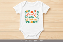 Daddy’s Little Sunshine SVG Cute Design for Baby and Toddler Product Image 3