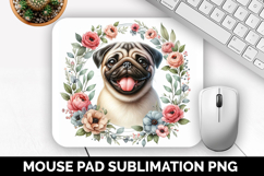 Dog Mouse Pad, Cute Animal Mouse Pad PNG, Animal Lover Gift Product Image 1