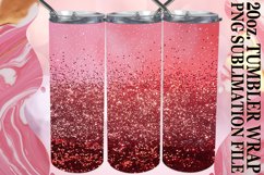 Glittery Floral Leopard Tumbler Graphic: Sublimation - 20oz Product Image 1