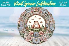 Cute frog with butterflies windspinner | Summer Wind spinner Product Image 1