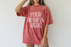 Comfort Colors 1717 Pepper T-shirt Mockups, Real Model Product Image 1