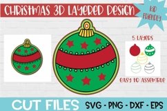 3d Layered Christmas Ornament Design Product Image 1