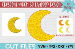 3d Layered Crescent Moon Mandala Design Product Image 1