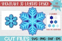 3d Layered Winter Snowflake Design Product Image 1