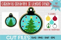 3d Layered Christmas Ornament Christmas Tree Design Product Image 1