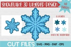 3d Layered Snowflake With 4 Layers Product Image 1