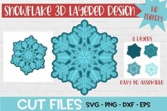 3d Layered Snowflake Product Image 1